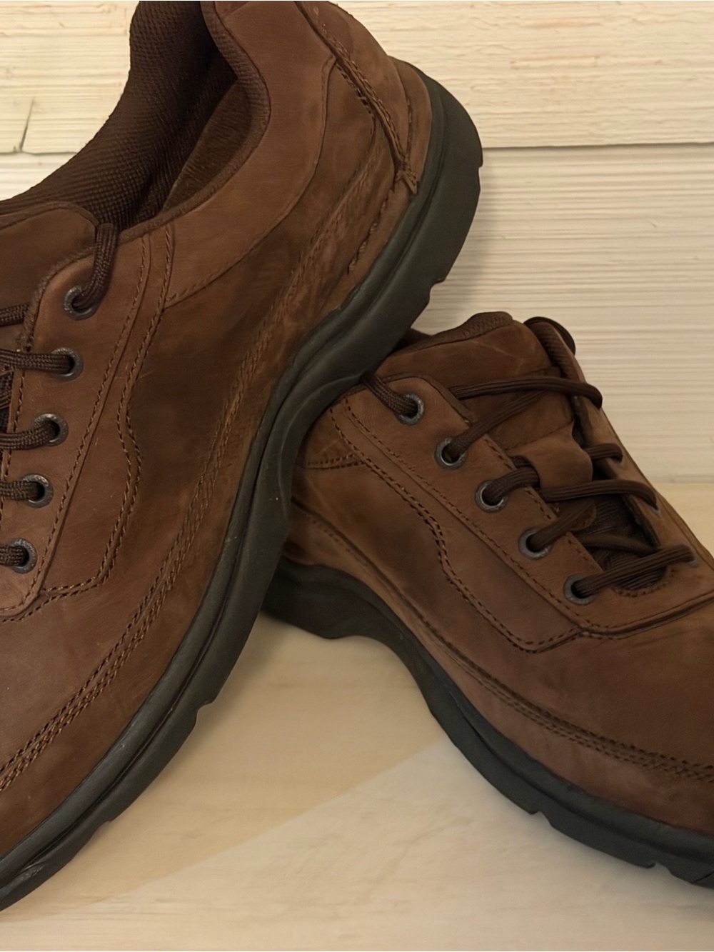 Rockport Eureka Brown Rocsports Men’s Size 10.5  Leather Walking Shoes Lace Up